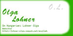 olga lohner business card